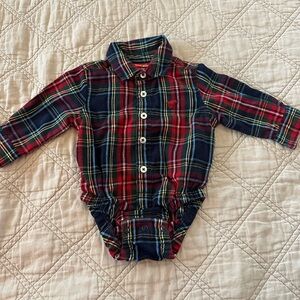 Wrangler Red and Blue Bodysuit Classic Plaid One Piece